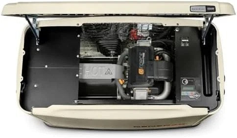 Generac Guardian 22kW Home Standby Generator with 200 Amp Transfer Switch, Durable All Aluminum, WiFi Enabled with G-Force Engine, Easy to Use, Whole House Power Backup, Smart Outage Solution – Bisque