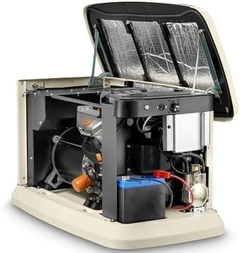 Generac Guardian 22kW Home Standby Generator with 200 Amp Transfer Switch, Durable All Aluminum, WiFi Enabled with G-Force Engine, Easy to Use, Whole House Power Backup, Smart Outage Solution – Bisque