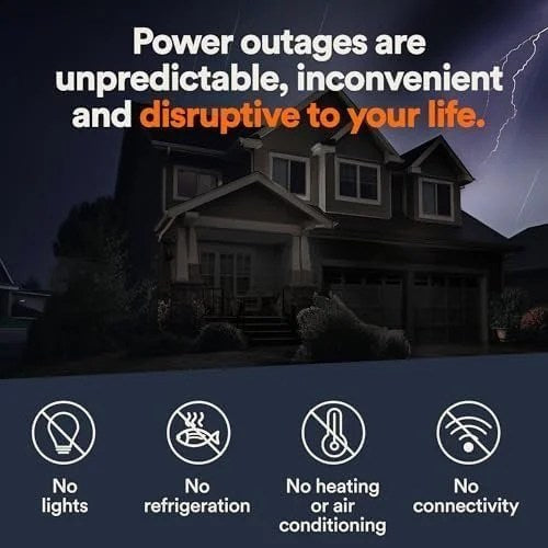 Generac Guardian 22kW Home Standby Generator with 200 Amp Transfer Switch, Durable All Aluminum, WiFi Enabled with G-Force Engine, Easy to Use, Whole House Power Backup, Smart Outage Solution – Bisque