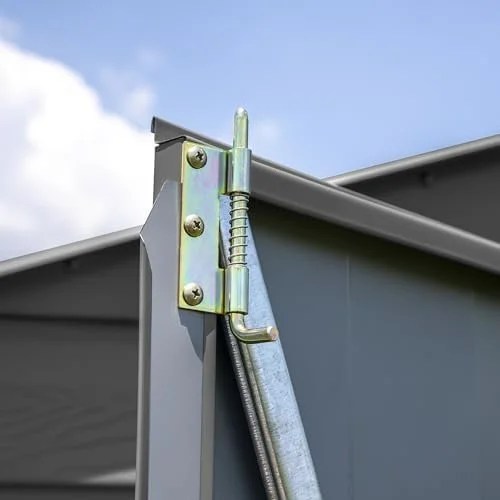 Arrow Select 10′ x 12′ Outdoor Lockable Steel Storage Shed Building, Charcoal