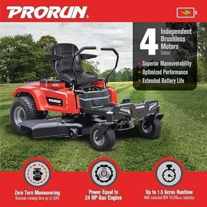 60V Zero Turn Riding Lawn Mower