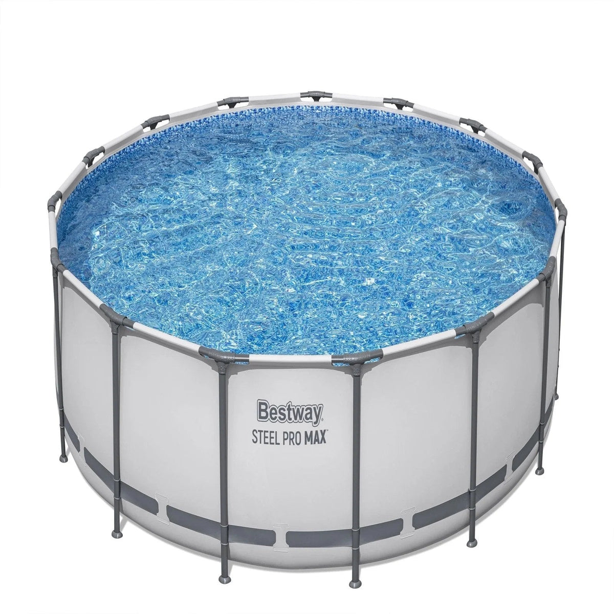 Bestway Steel Pro MAX 10 Foot x 30 Inch Round Metal Frame Above Ground Outdoor Backyard Swimming Pool Set with 330 GPH Filter Pump