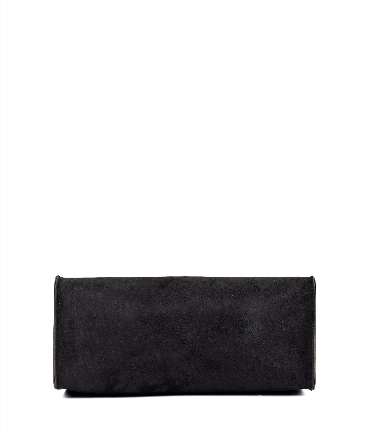 Black color suede multi compartment satchel bag