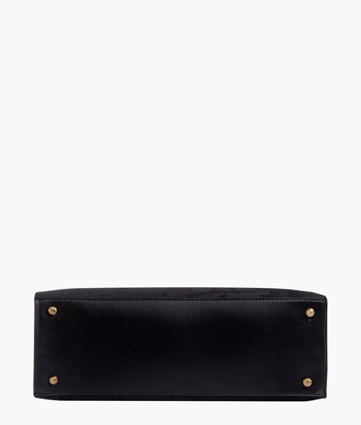 Black color suede workplace handbag
