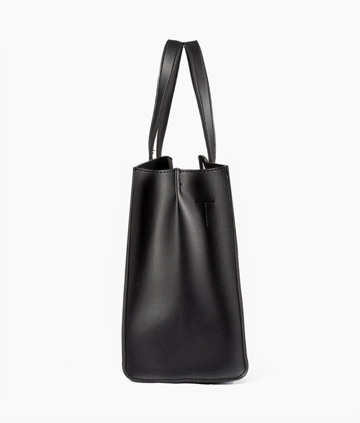 Black color suede multi compartment satchel bag