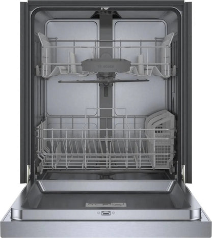 Bosch SHE41CM5N 300 Series 24″ Dishwasher 48 db – Recessed Handle, Stainless Steel