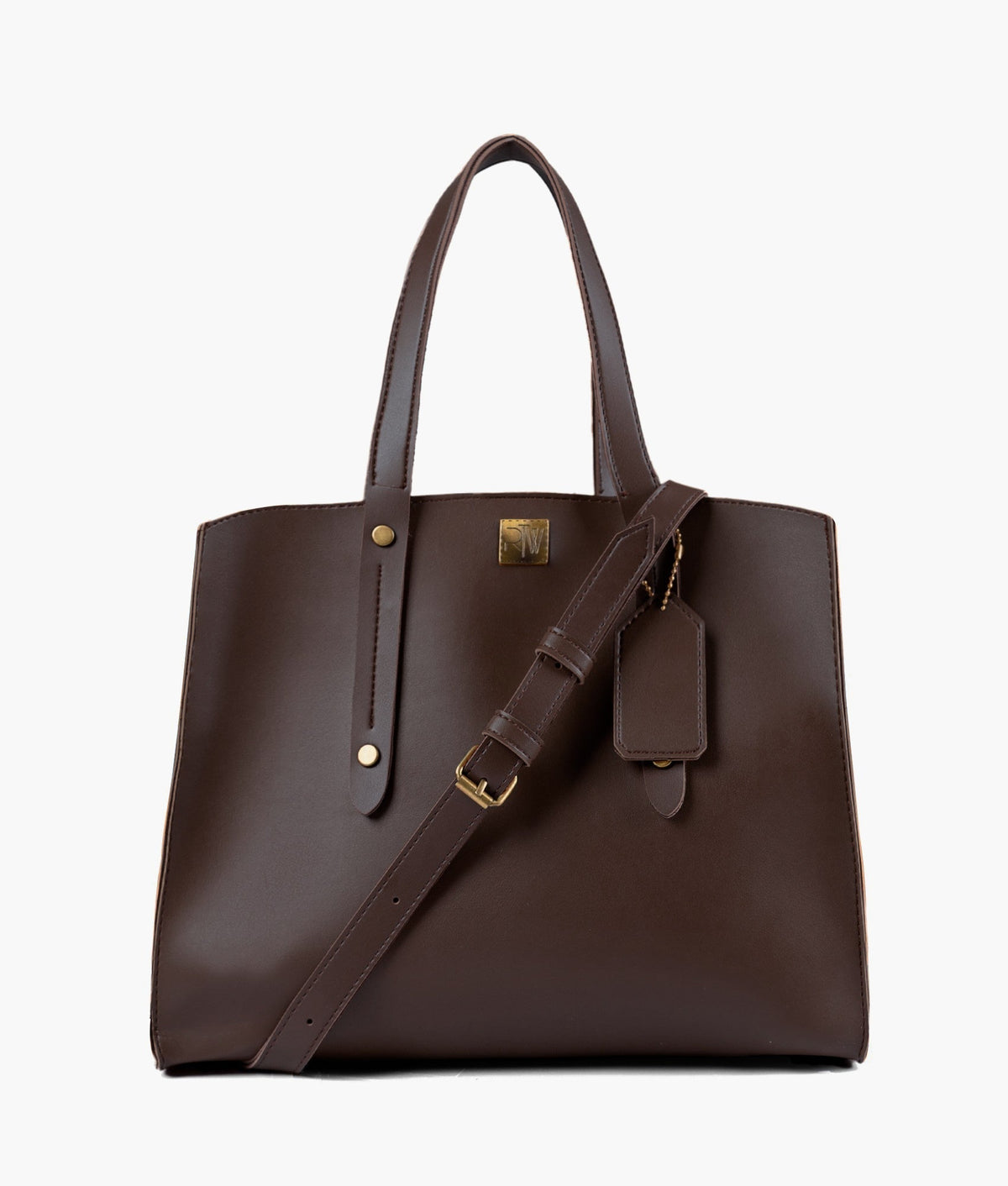 Dark brown color  multi compartment satchel bag