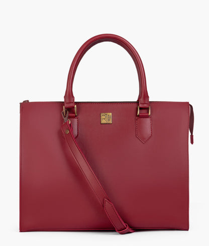 Red color workplace handbag