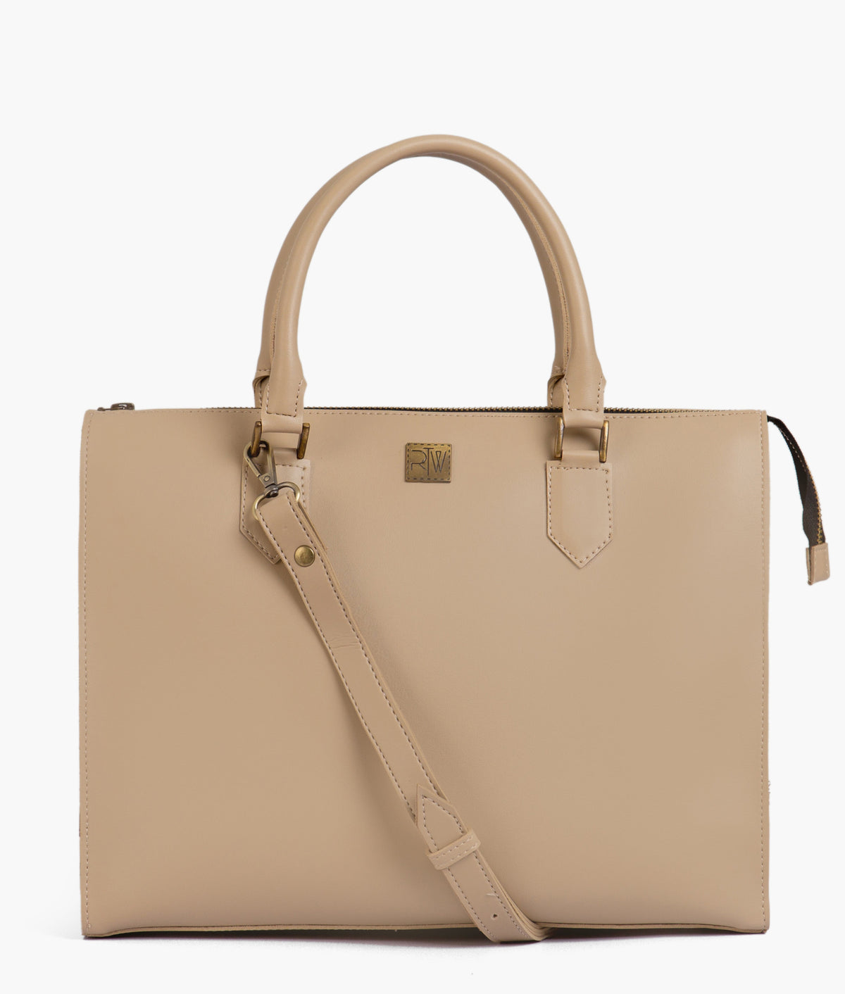 Off-white workplace handbag for women