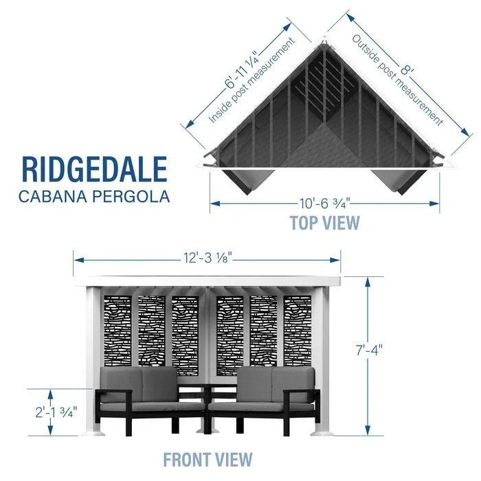 Backyard Discovery Ridgedale Modern Steel Cabana Pergola