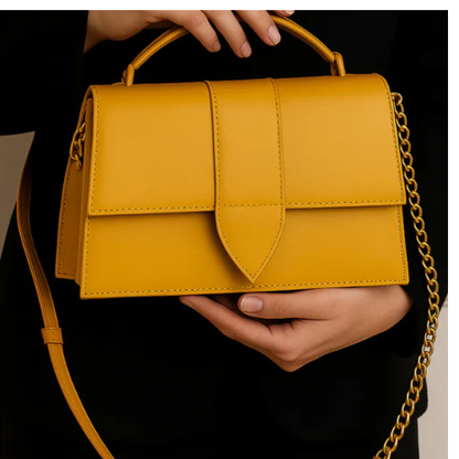 Yellow shoulder bags