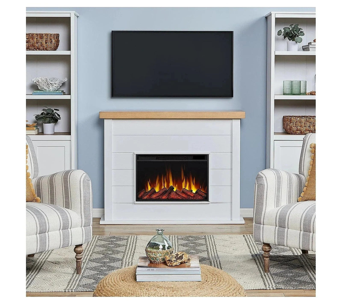 Real Flame Marshall 49″ Slim Electric Fireplaces.
