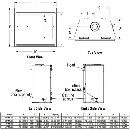 Superior DRT2033 Direct Vent Gas Fireplaces.