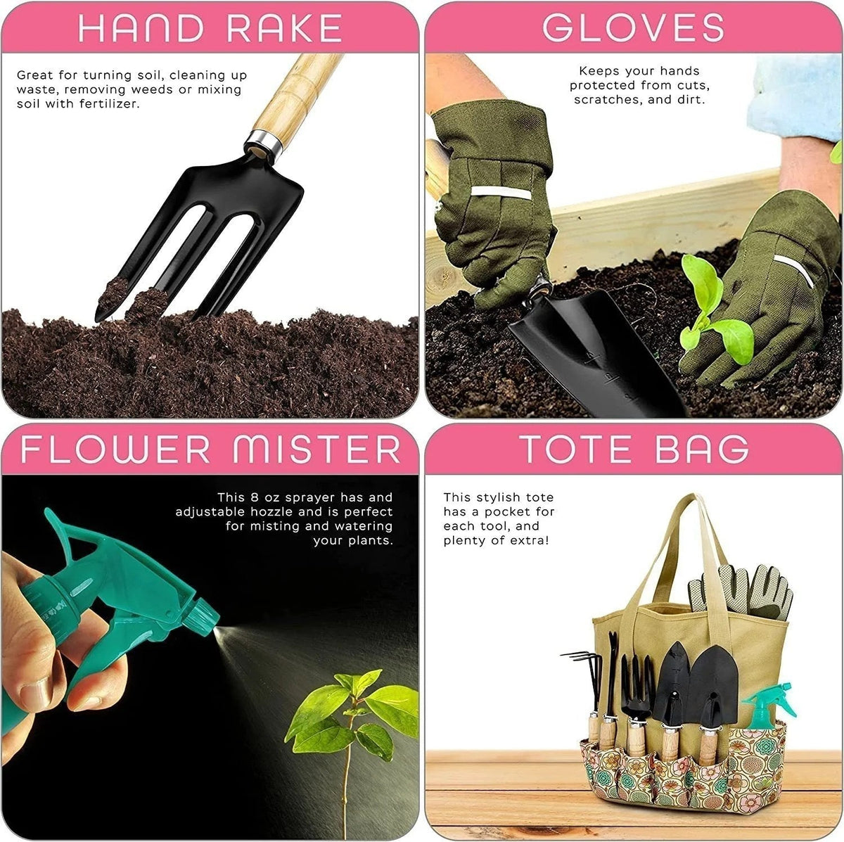 Hot Selling Stainless Steel Gardening Tools Suit