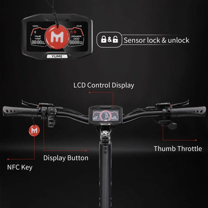 M YUME SCOOTER Hawk Dual Motor Electrics Scooters for Adults 2400W 43MPH 43Miles Long Rang E-Scooters