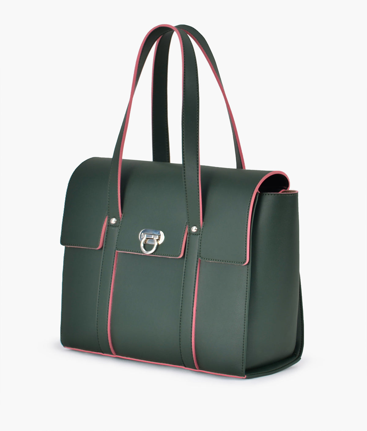 Army green color carry-all satchel bag