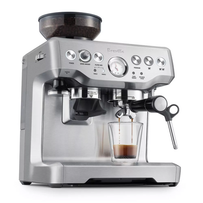 Breville Stainless Steel Barista Express Espresso Machine Light Silver BES870XL: 15 Bars Pressure, Milk Frother, Grinder image 1