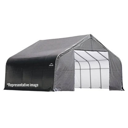 ShelterLogic ShelterCoat 15 x 28 x 12 ft Green Wind And Snow Rated Garage Round image 0