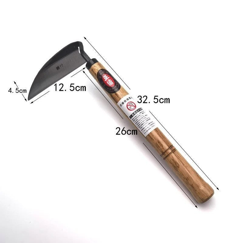 Composite Steel Bent Handlebar Sickle Steel Elbow Hoe Hand Weeding Sickle Gardening Weeding Farm Tools