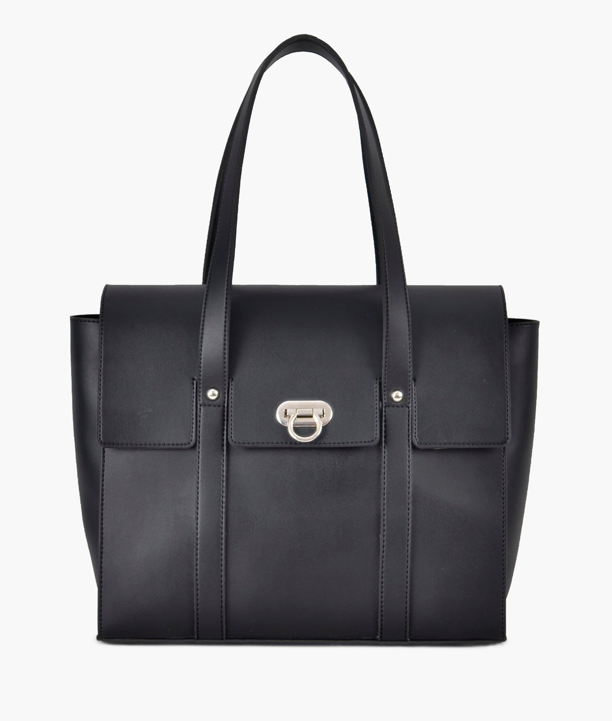 Black carry-all satchel bag  for women