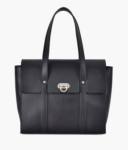 Black carry-all satchel bag  for women