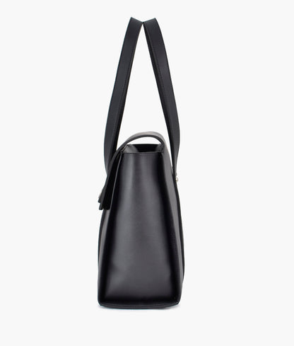 Black carry-all satchel bag  for women