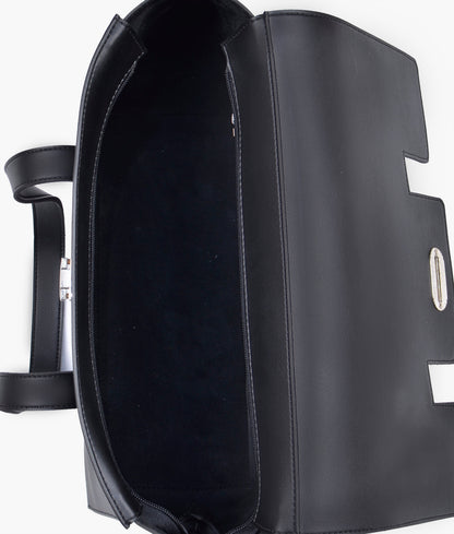 Black carry-all satchel bag  for women