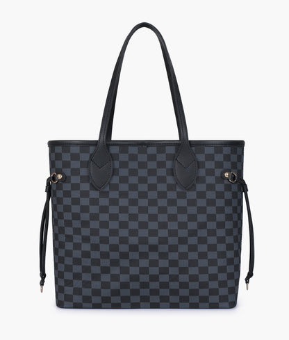 Black checkered neverfull  bag