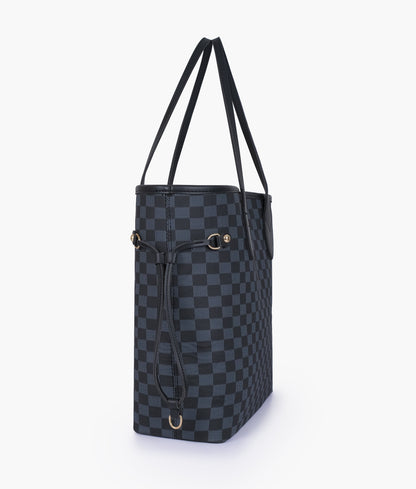 Black checkered neverfull  bag