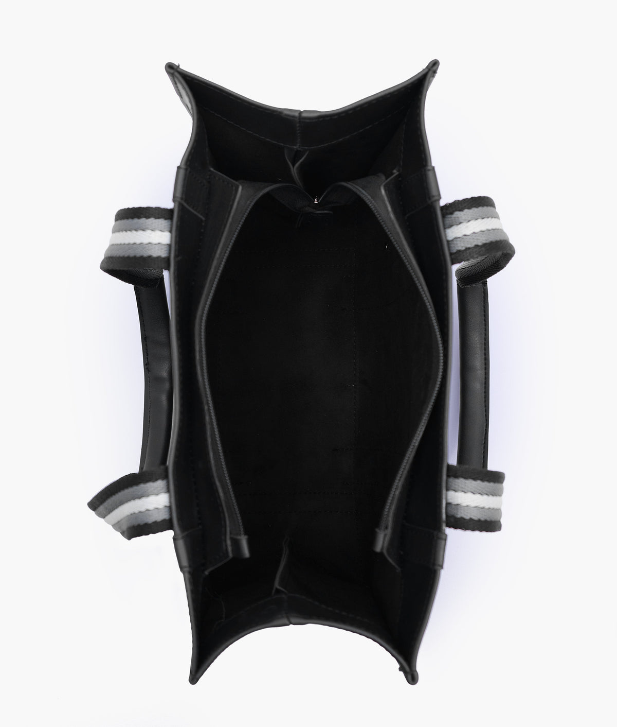 Black long strap tote bag for women