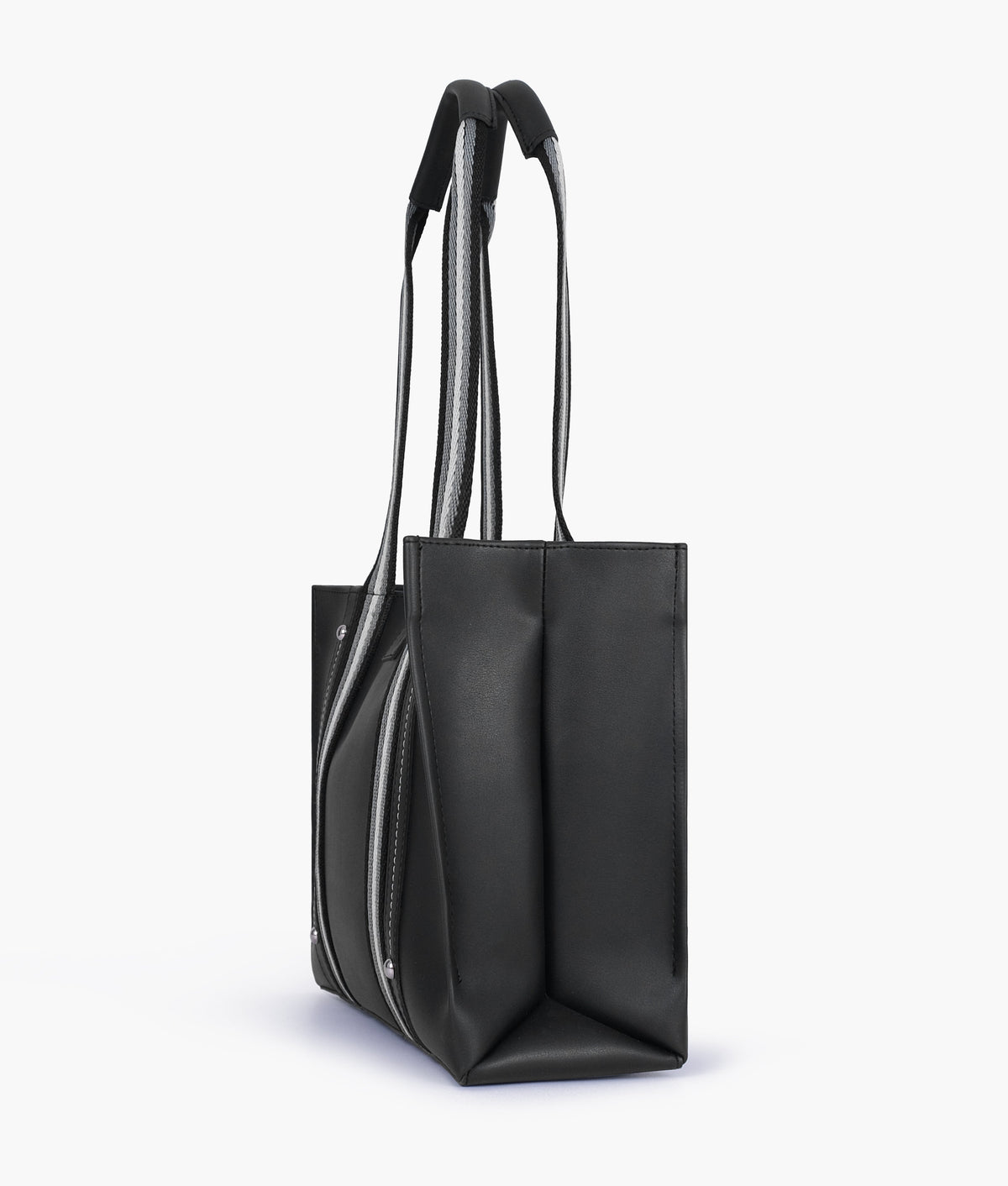 Black long strap tote bag for women