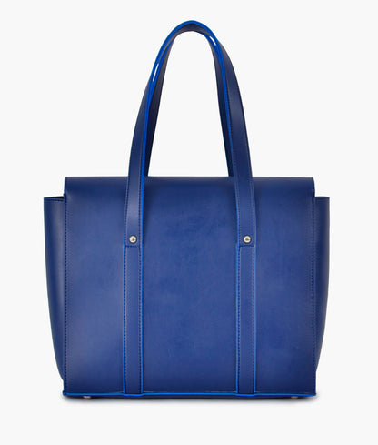 Blue carry-all satchel bag for women