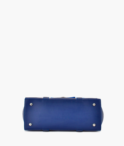 Blue carry-all satchel bag for women