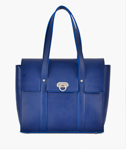 Blue carry-all satchel bag for women