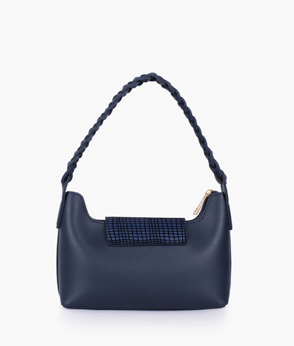 Blue color  purse with braided strap
