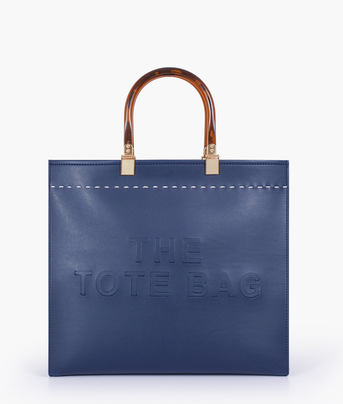 Blue color signature tote bag