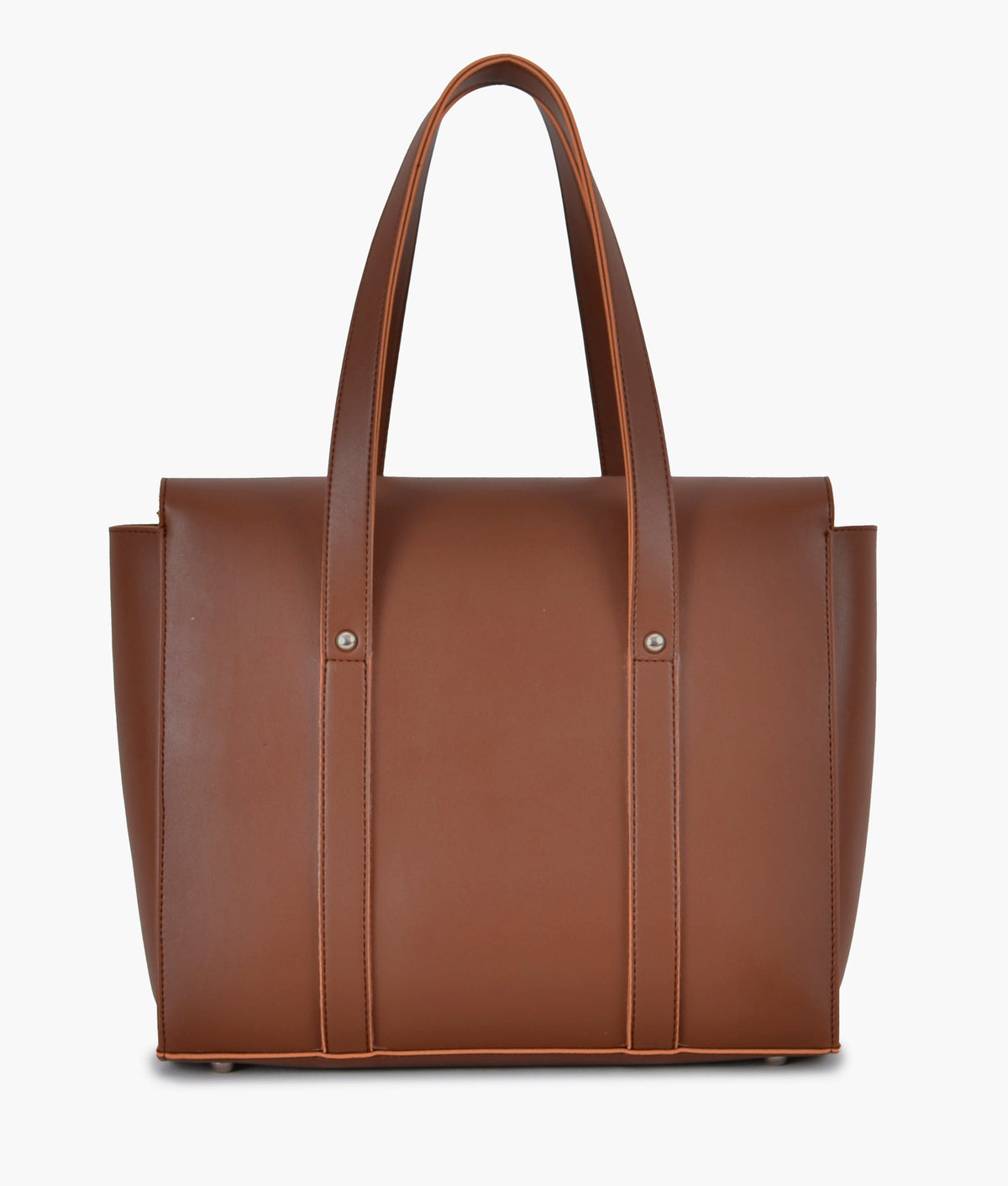 Brown carry-all satchel bag for women