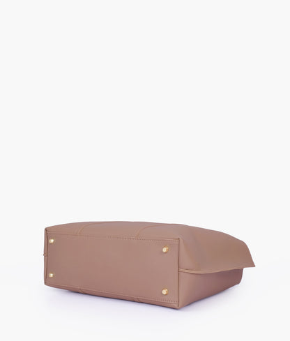 Brown luxe everyday tote for women