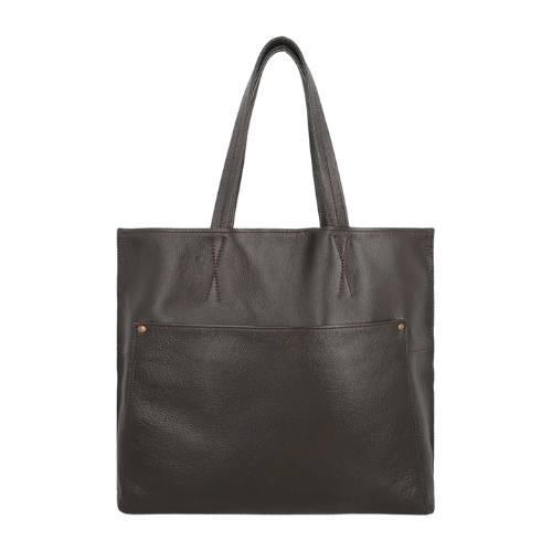Classic Espresso Leather Tote