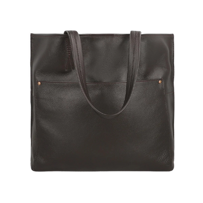 Classic Espresso Leather Tote