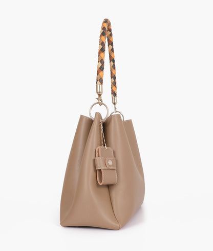 Coffee handbag with braided handle