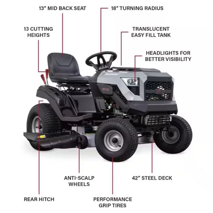 Murray MT100 42 in. 13.5 HP 500cc E1350 Series Briggs and Stratton Engine 6-Speed image 1