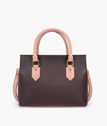 Dark brown color small satchel bag