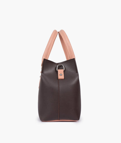 Dark brown color small satchel bag