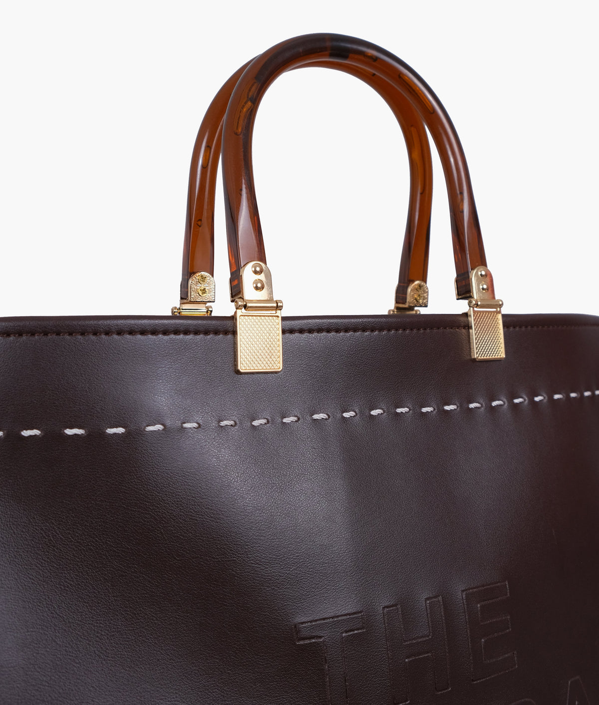 Dark brown signature tote bag for women