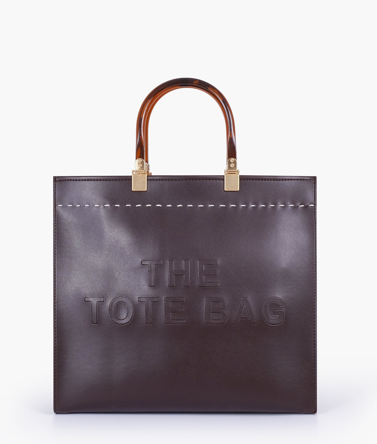 Dark brown signature tote bag for women