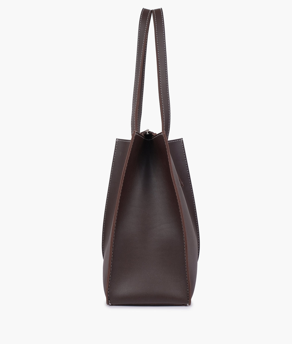 Dark brown work tote bag for women