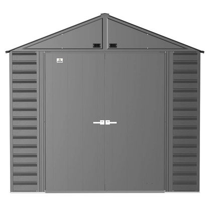 Arrow Select 8 ft. x 6 ft. Charcoal Metal Storage Shed image 5