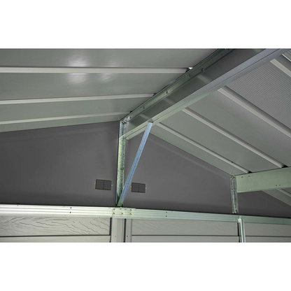 Arrow Select 8 ft. x 6 ft. Charcoal Metal Storage Shed image 3