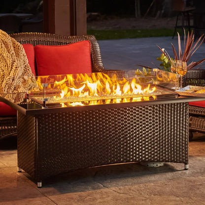 Montego Linear Gas Fire Pit Table image 7
